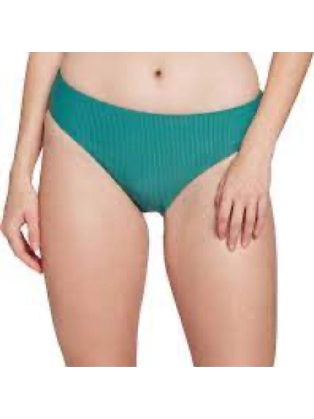 CALIA Mid Rise Ribbed Swim Bottoms